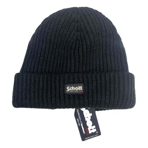 Pre-owned Schott Wool Hat In Black