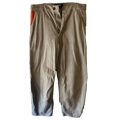 Pre-owned Msgm Trousers In Grey