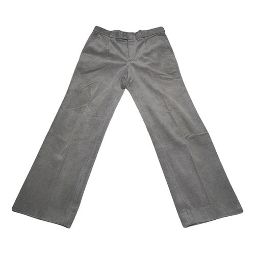 Pre-owned Lacoste Velvet Trousers In Grey