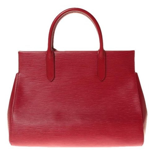 Pre-owned Louis Vuitton Marly Leather Handbag In Red