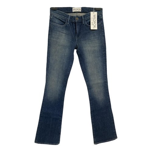 Pre-owned Wildfox Bootcut Jeans In Blue
