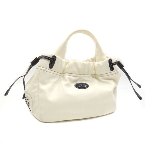 Pre-owned Tod's Cloth Handbag In White