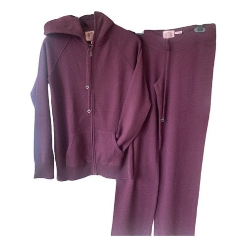 Pre-owned Juicy Couture Cashmere Knitwear In Burgundy