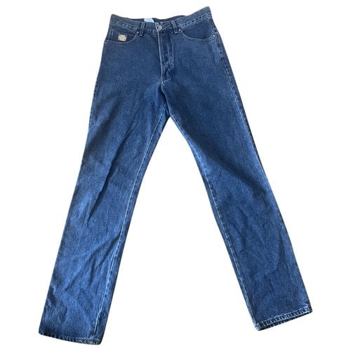 Pre-owned Saint Laurent Straight Pants In Blue