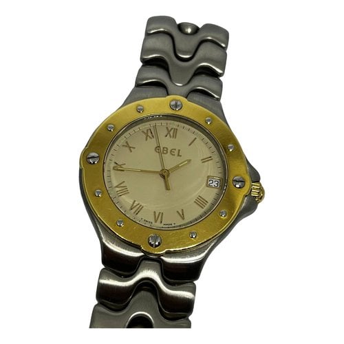 Pre-owned Ebel Sportwave Platinum Watch In Gold