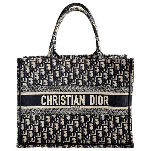 Pre-owned Dior Book Tote Tote In Navy