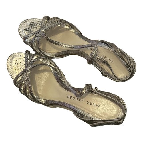 Pre-owned Marc Jacobs Leather Sandal In Silver