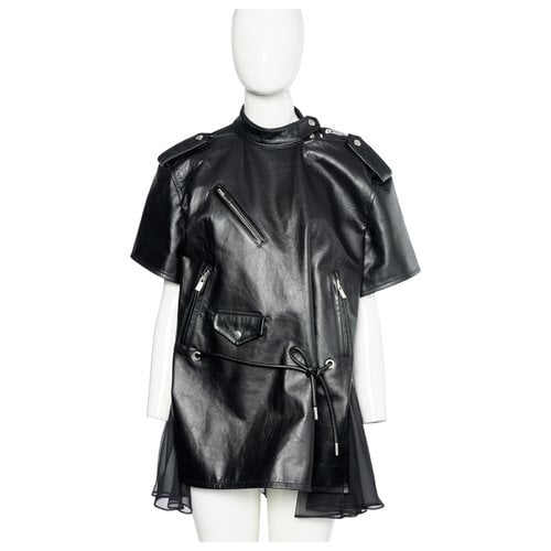 Pre-owned Sacai Leather Jacket In Black