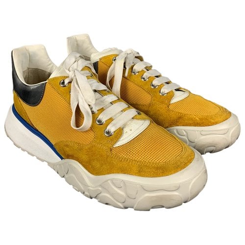 Pre-owned Alexander Mcqueen Leather Trainers In Yellow