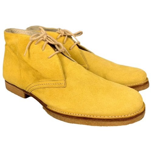 Pre-owned Jil Sander Lace Ups In Yellow