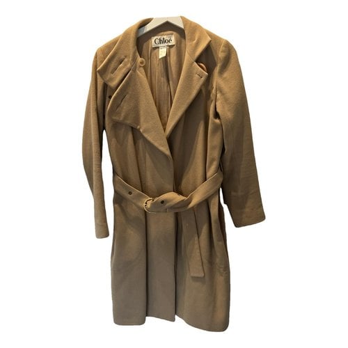 Pre-owned Chloé Cashmere Coat In Camel