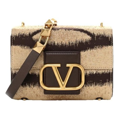 Pre-owned Valentino Garavani Cloth Crossbody Bag In Brown