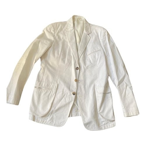 Pre-owned Trussardi Jacket In White