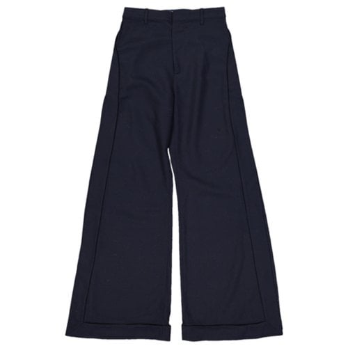 Pre-owned Jacquemus Wool Large Pants In Navy