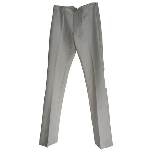 Pre-owned Liujo Trousers In White