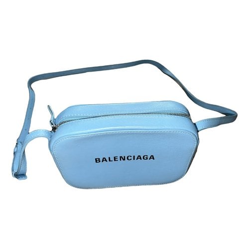 Pre-owned Balenciaga Everyday Leather Crossbody Bag In Blue