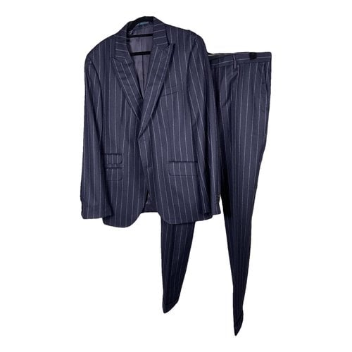 Pre-owned Baldessarini Wool Suit In Navy
