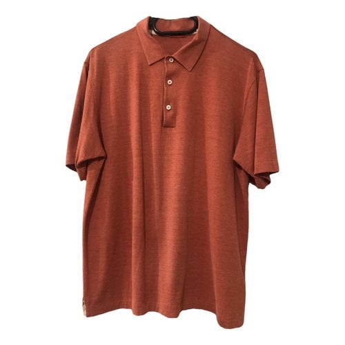 Pre-owned Isaia T-shirt In Orange