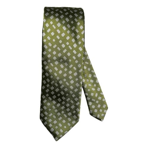 Pre-owned Altea Silk Tie In Green