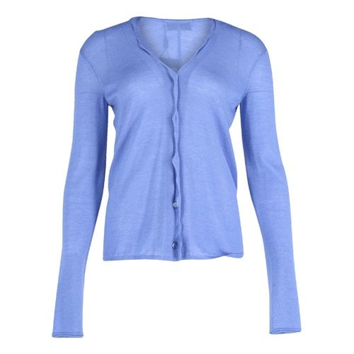 Pre-owned Saint Laurent Cashmere Cardigan In Blue