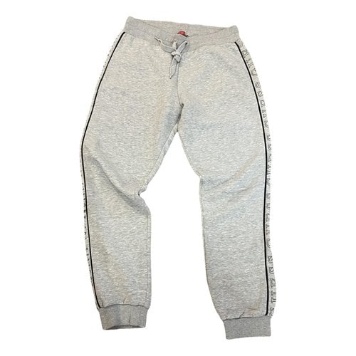 Pre-owned Guess Wool Trousers In Grey