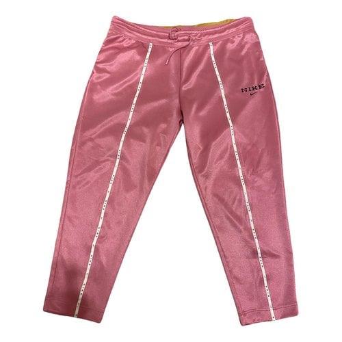 Pre-owned Nike Straight Pants In Pink