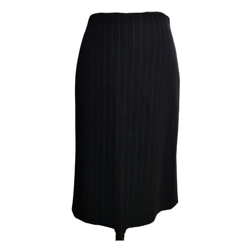 Pre-owned Philosophy Di Alberta Ferretti Wool Mid-length Skirt In Black