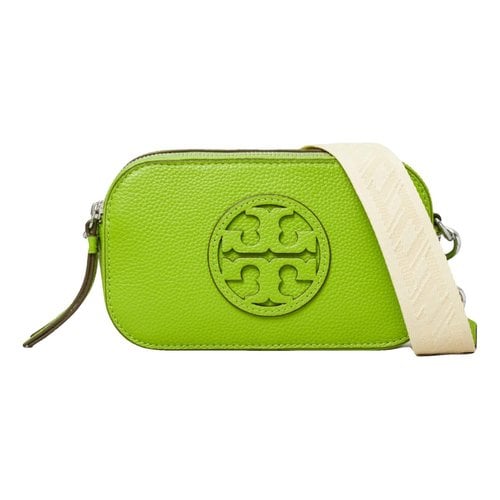 Pre-owned Tory Burch Leather Crossbody Bag In Green
