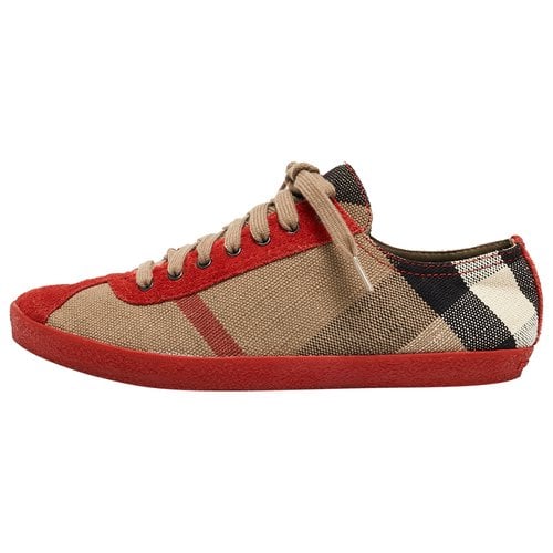 Pre-owned Burberry Trainers In Red
