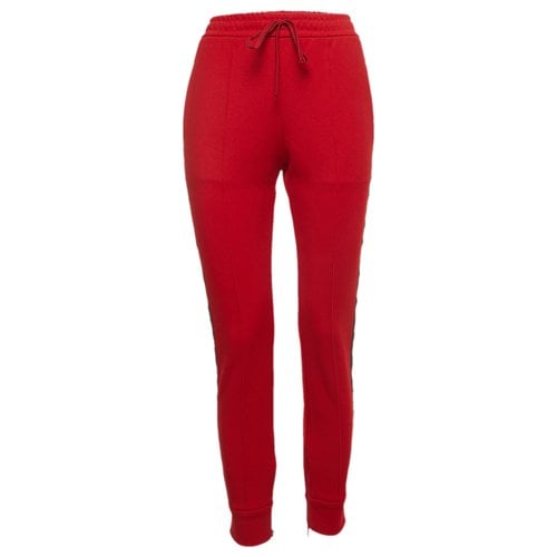 Pre-owned Gucci Cloth Trousers In Red