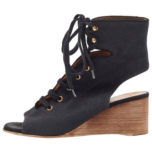 Pre-owned Chloé Cloth Boots In Black