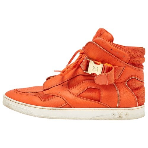 Pre-owned Louis Vuitton Trainers In Orange