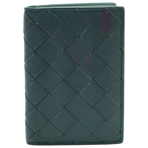 Pre-owned Bottega Veneta Leather Wallet In Green