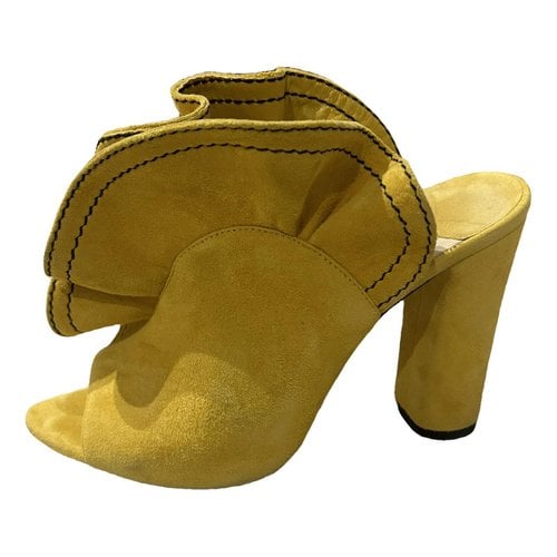 Pre-owned Jimmy Choo Mules In Yellow