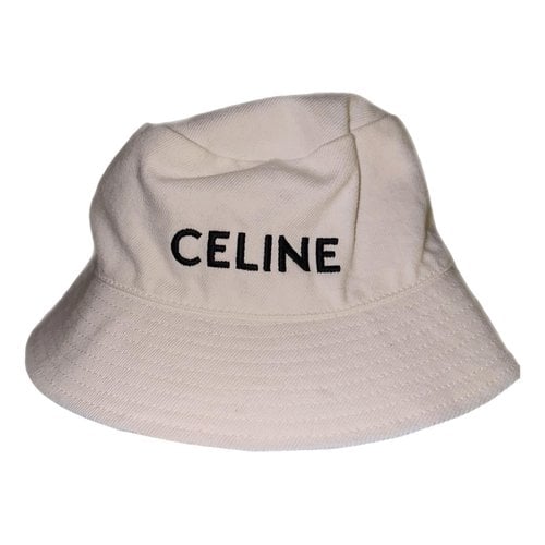 Pre-owned Celine Panama In White