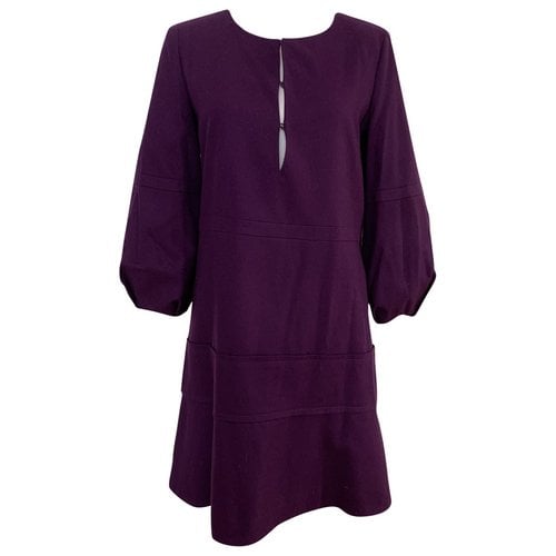 Pre-owned Chloé Wool Mid-length Dress In Purple
