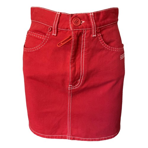 Pre-owned Off-white Mini Skirt In Red