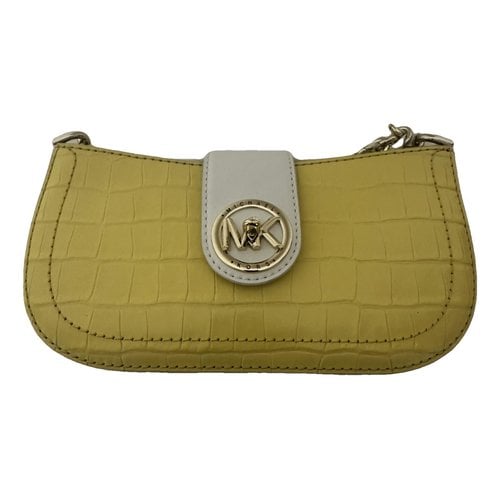 Pre-owned Michael Kors Leather Mini Bag In Yellow