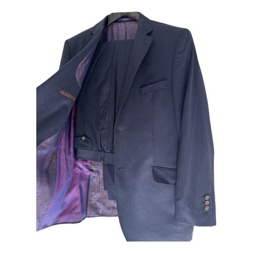 Pre-owned Ted Baker Wool Suit In Blue