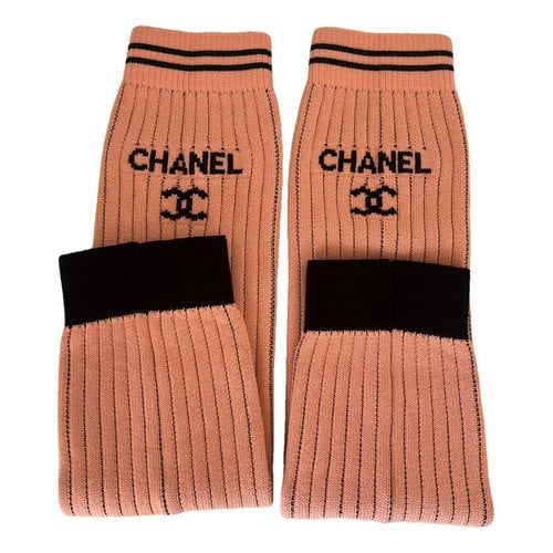 Pre-owned Chanel Wool Trousers In Pink
