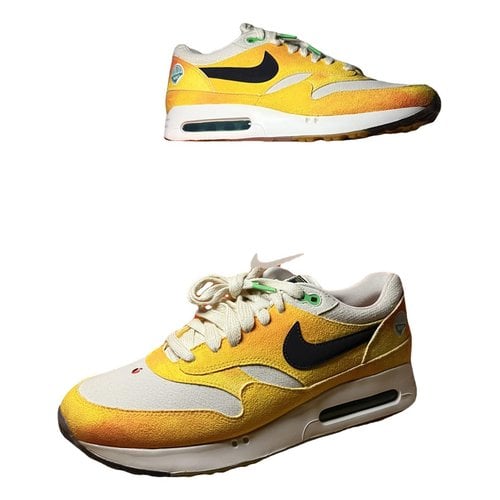 Pre-owned Nike Air Max 1 Low Trainers In Yellow