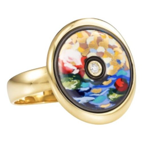 Pre-owned Frey Wille Yellow Gold Ring In Multicolour