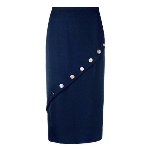 Pre-owned Alexander Mcqueen Wool Mid-length Skirt In Blue
