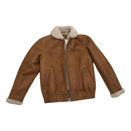 Pre-owned Isabel Marant Leather Coat In Camel