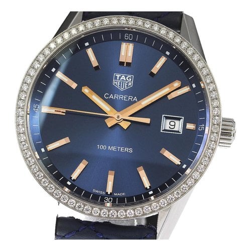 Pre-owned Tag Heuer Carrera Watch In Blue