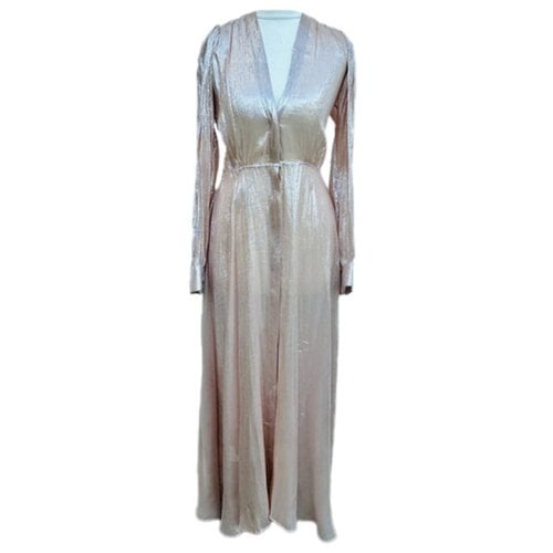 Pre-owned Forte Forte Silk Mid-length Dress In Gold