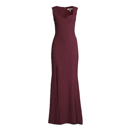 Pre-owned Dress The Population Maxi Dress In Burgundy