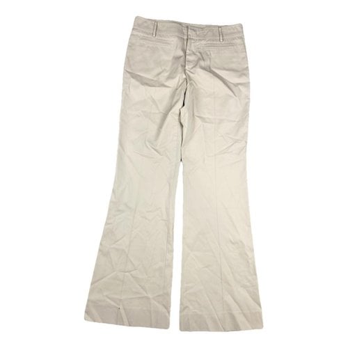 Pre-owned Gucci Cloth Trousers In Beige