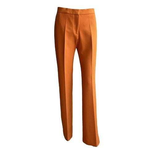 Pre-owned Victoria Victoria Beckham Straight Pants In Orange