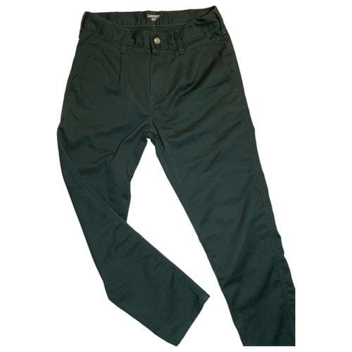 Pre-owned Carhartt Straight Jeans In Green